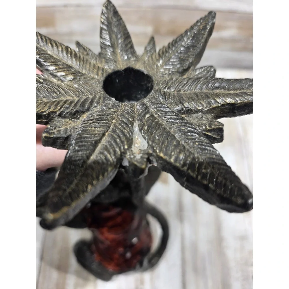 Monkey Candle Holder See No Evil‎ Figurine Statue Rustic Home Decor MCM